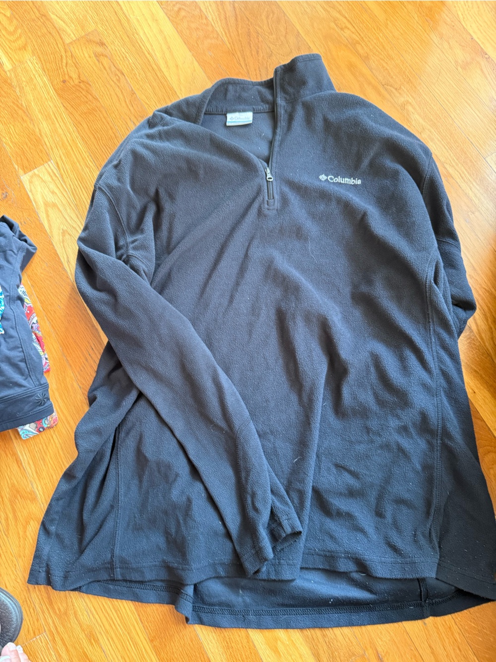 Columbia Black Full-Zip Fleece Pullover